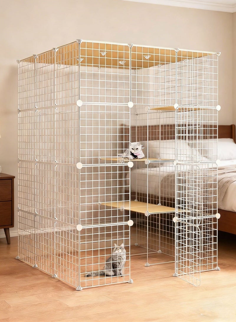 Kidle Cat Cage Enclosure Extra Large Free Space Detachable Indoor Large Cat House for 1-4 Cats Small Animals - Image 5